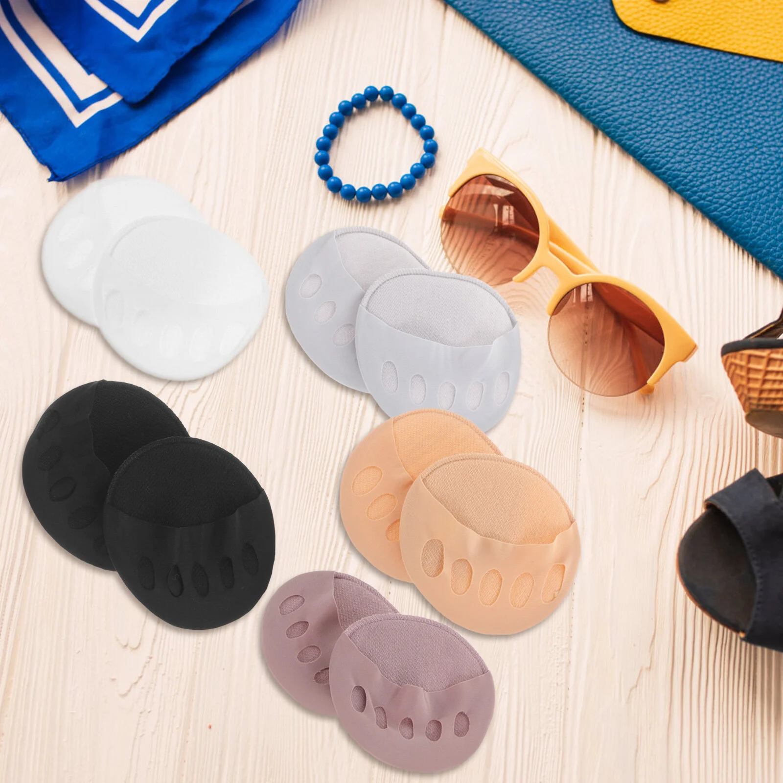 High Heel Heels Toe Socks Non-slip Half Summer Women Girl Invisible Forefoot Palm Low Show