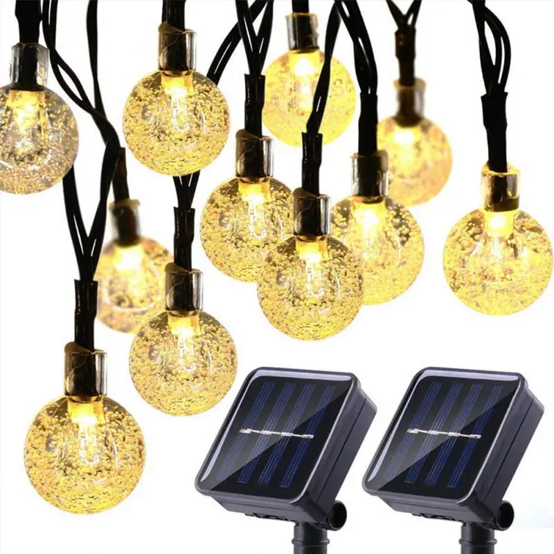 

Solar String Lights Outdoor IP65 Waterproof Led Crystal Globe Lights String Fairy Lamp Solar Garden Garlands Decoration Lighting