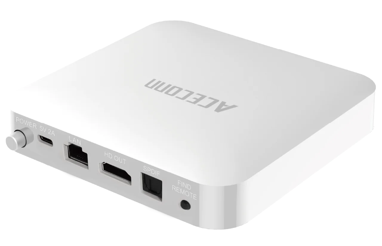 Фото ACE14 Pro DUAL OS IPTV онлайн ТВ-бокс, стриминговый бокс, IPTV, 2 ГБ ОЗУ, 32 ГБ памяти, двухдиапазонный Wi-Fi, LAN-порт, Bluetooth, автоматическое обучение горячим клавишам, подсветка пульта. №3