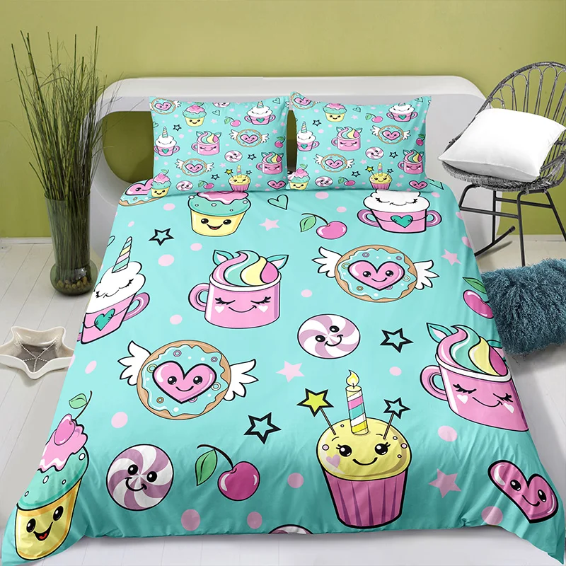 

Королевский Комплект постельного белья с пододеяльником, жемчужным молоком, чаем, для детей, подростков, для взрослых, пододеяльник с десер...