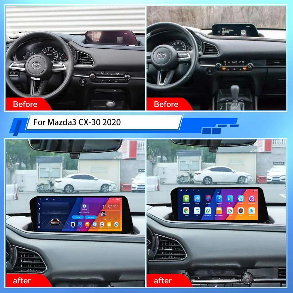 Автомобильный мультимедийный плеер Qualcommte с экраном Android для Mazda3 CX-30 2020 GPS радио