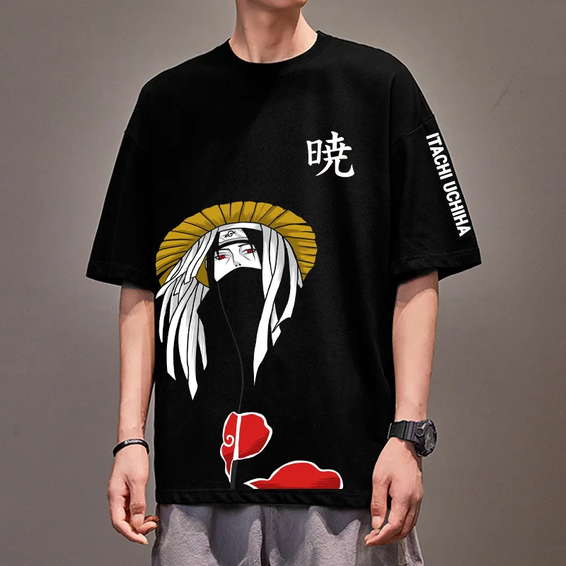 

Naruto Peripheral Printing Fashion Couple Short-sleeved T-shirt Woman Tshirts Womens Clothing Graphic T Shirts Kawaii