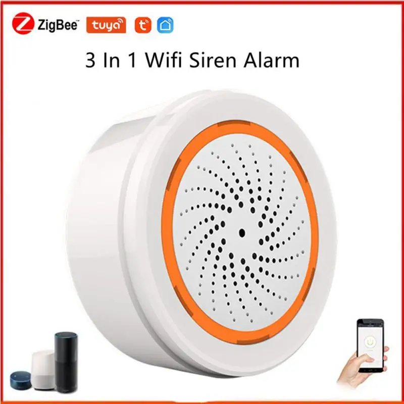 

3 в 1, сирена с датчиком температуры и влажности, 90 дБ