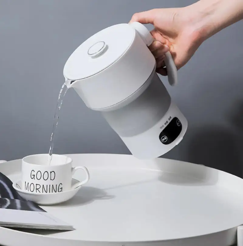 

600ml Portable Electric Kettles Folding Thermal Cup Tea Coffee Travel Boil Water Keep Warm Smart Water Kettle Kitchen Appliances
