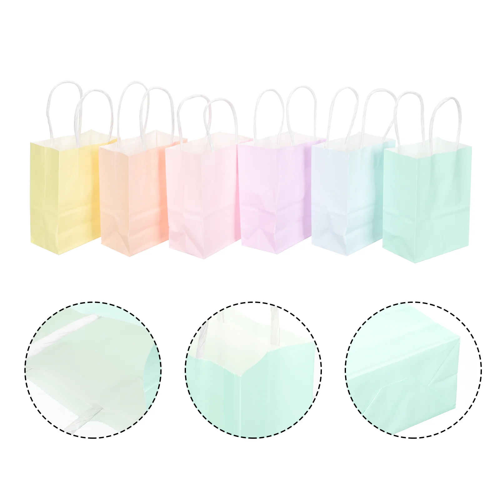 

24pcs Kraft Paper Clothes Bags Drinks Packaging Handbag Pastry Carrying Bags