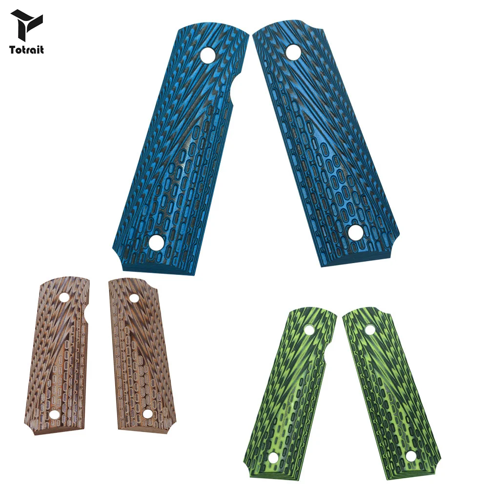 

TOtrait Tactical 1 Pair G10 Material 1911 Models Grips Handle Shank Scales Replacement For Hunting Knife Accessories