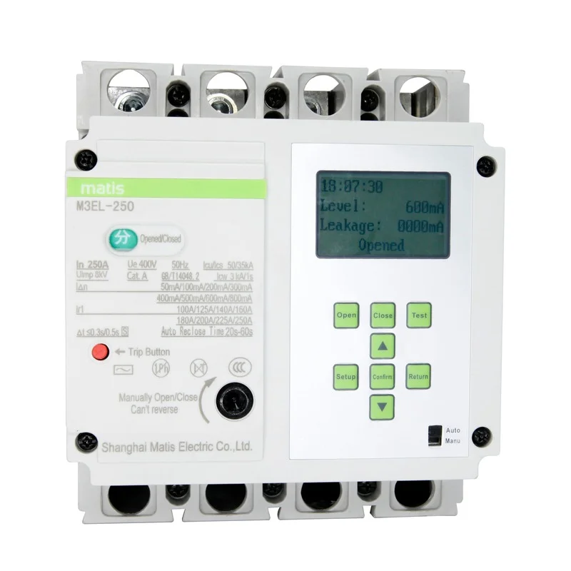 

matismart remote controlled motorized mccb 125a 250a 350a 400a Molded case circuit breaker with RS485