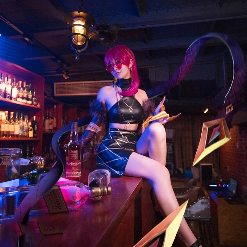 Костюм для косплея из игры kDa all out Evelynn жилет сексуальная женская одежда ролевые