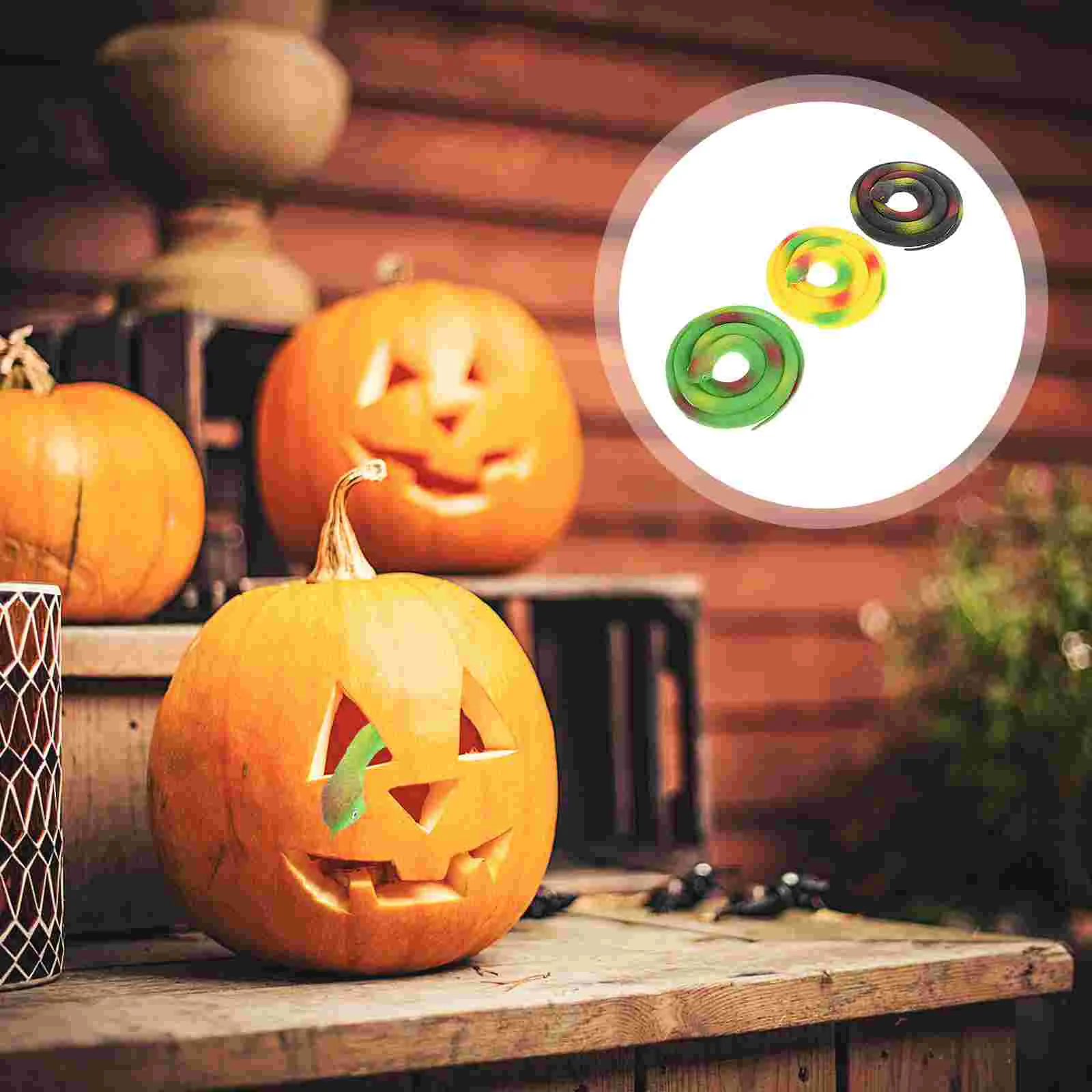 

3 Large Rubber Snakes Spooky Snakes Horror Snake for Festival