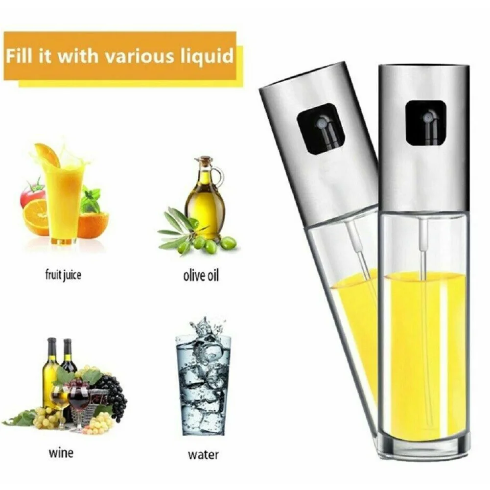 

Durable Home Kitchen Olive Oil Sprayer Sprayer Bottle 40*180mm Cooking Oil Sprayer Edible Oil Sprayer Silver 100ml
