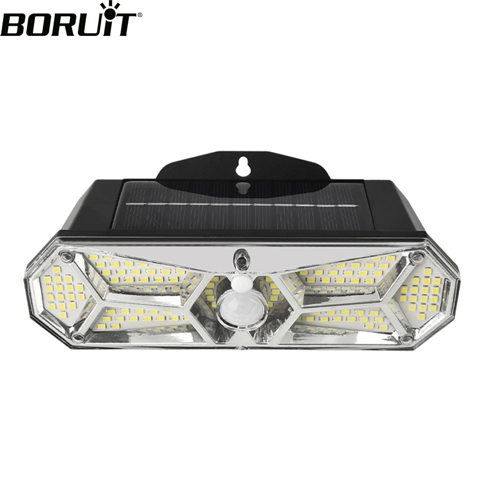 BORUiT 126 светодиодов датчик движения солнечный светильник s IP65 водонепроницаемый