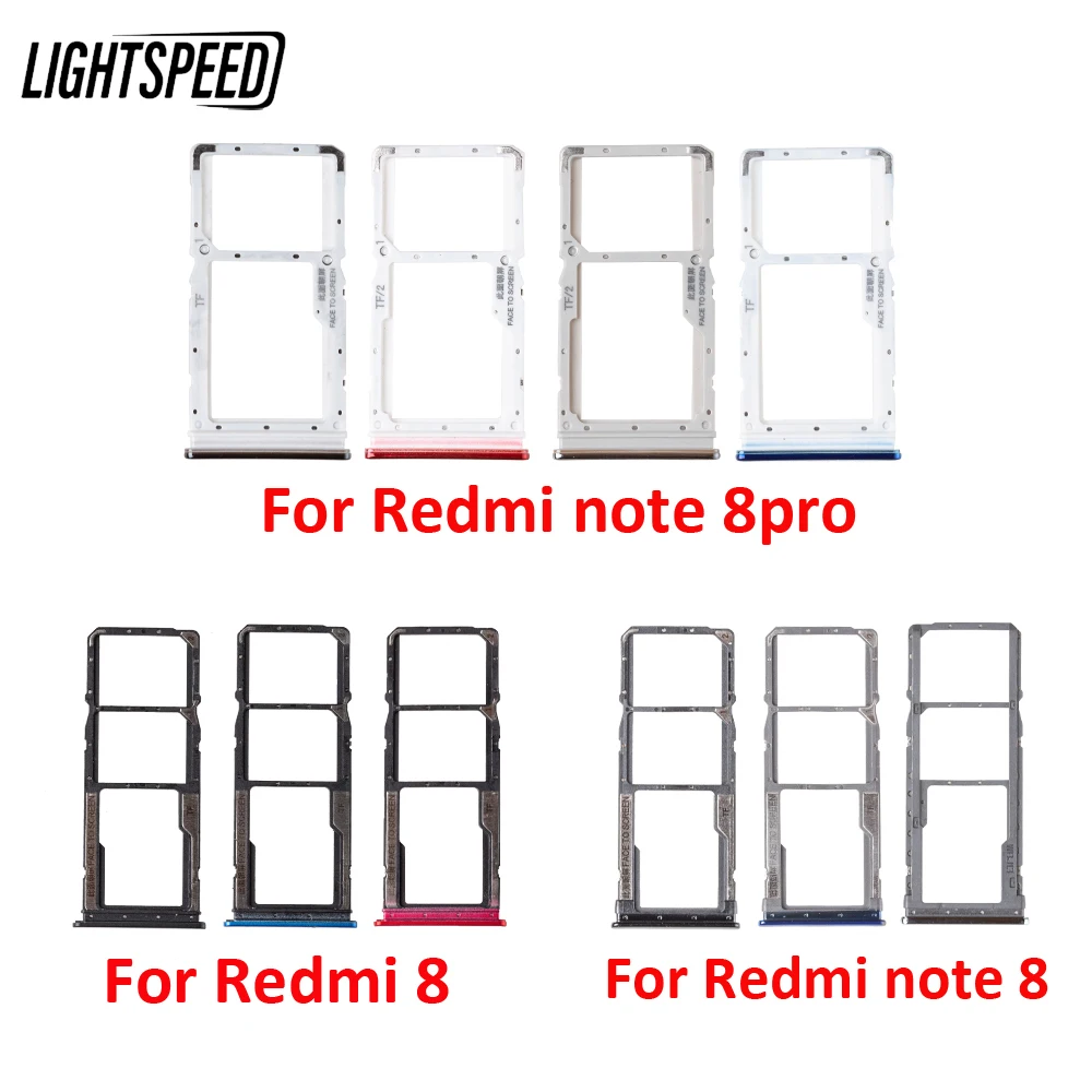 

1pcs NEW Micro Nano SIM Card Tray Holder For Xiaomi Redmi 8 Note 8 8pro SIM Card Adapter Socket Repair Parts