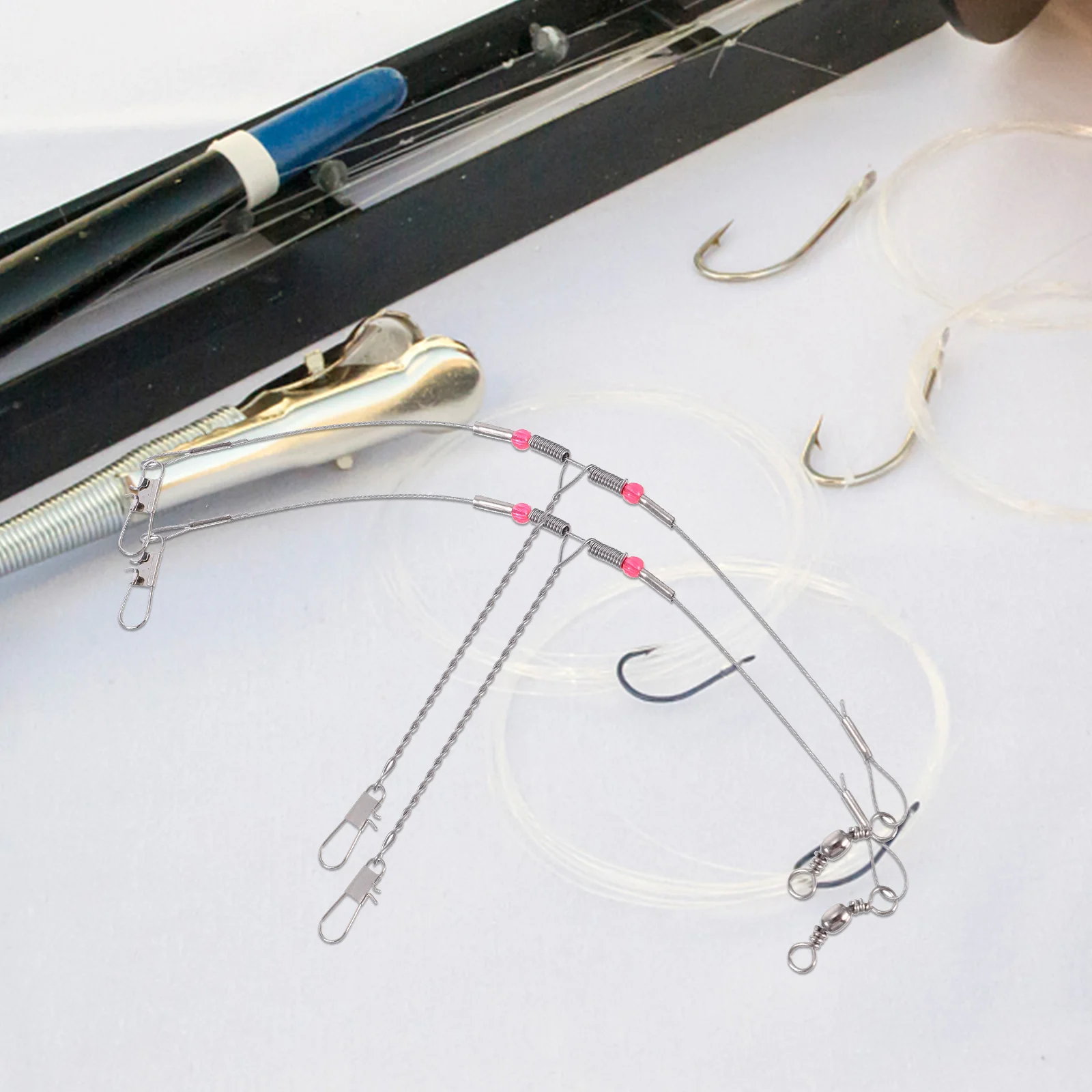 

Hooks Wire Leader String Hook Balance Steeel Lures Saltwater Line Tackle Stainless Sea Outdoor Steel