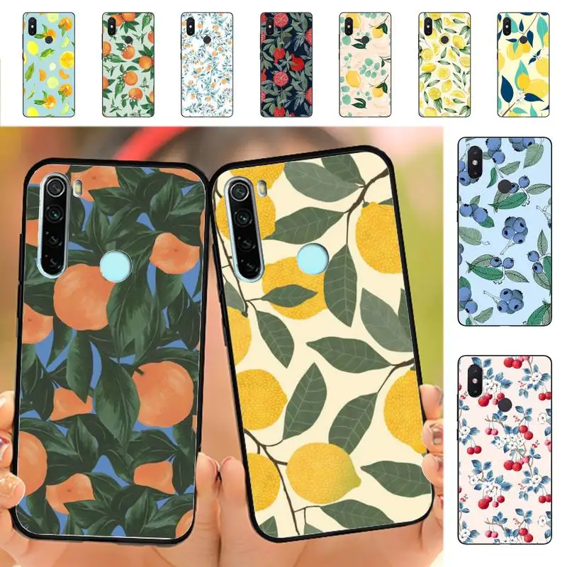 

Summer green leaves fruit Phone Case for Redmi Note 8 7 9 4 6 pro max T X 5A 3 10 lite pro