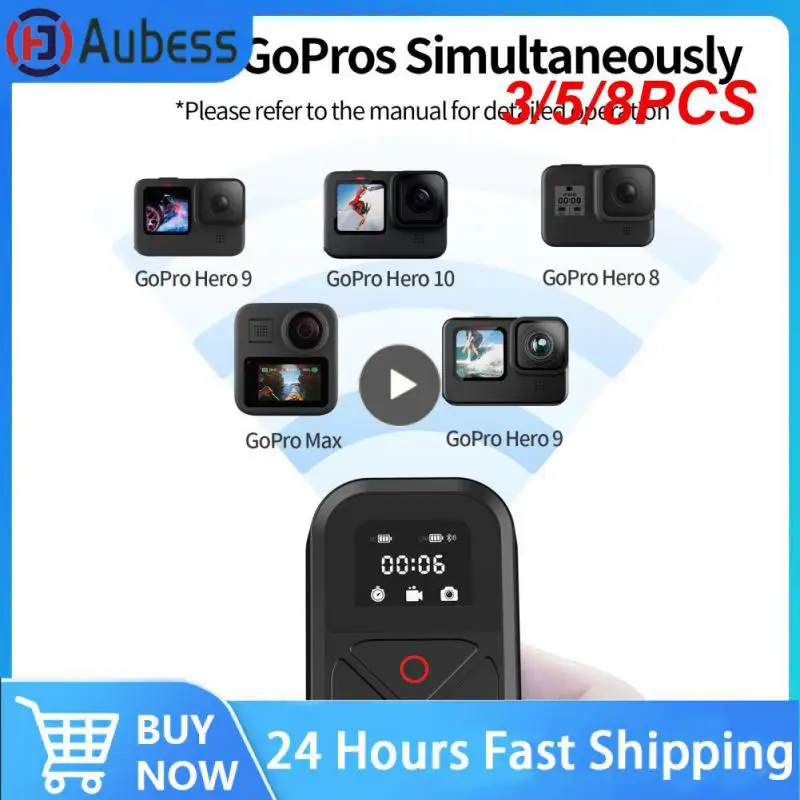 

3/5/8PCS Mini Wifi Wifi Remote Control Wireless Sports Cameras Dv Controller With Screen Display Set Shortcut Key