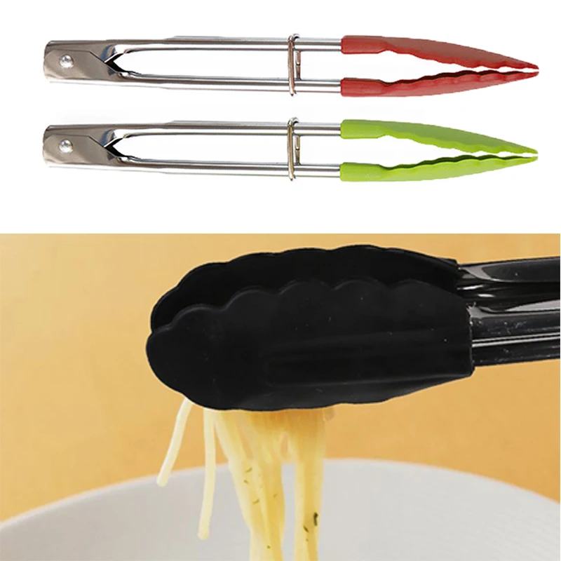 

Food Tong Stainless Steel Kitchen Tongs Silicone Nylon Non-Slip Cooking Clip Clamp BBQ Salad Tools Grill Kitchen Accessories