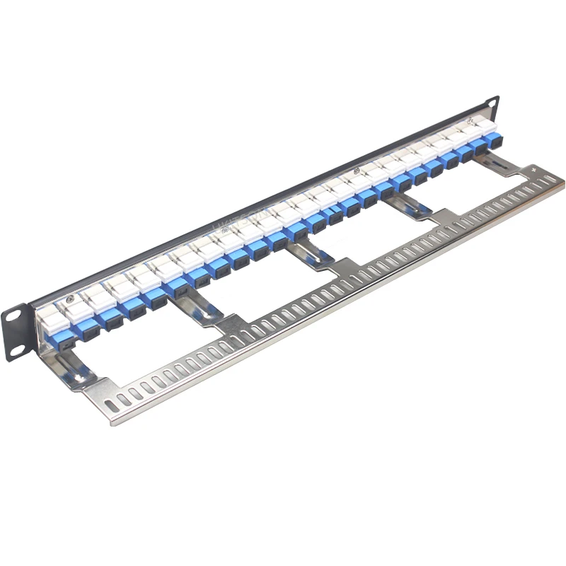 Фото 24-портовый SC APC UPC оптоволоконный патч-панель Кронштейн SC-SC Keystone Jack Симплексная оптическая рамка Одномодовая стойка для шкафа ODF 19 дюймов 1U №2