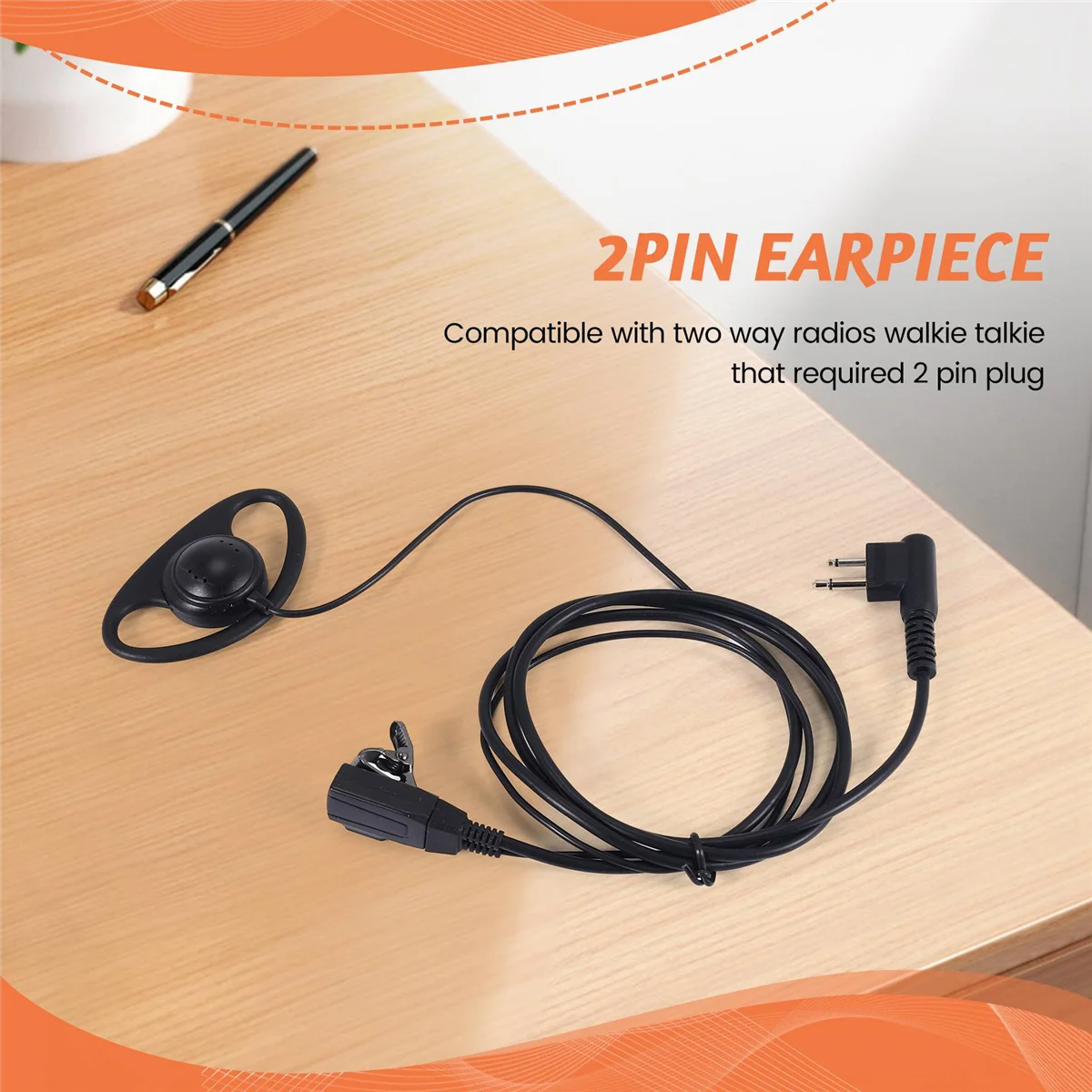 2-контактный усовершенствованный D-образный зажим для гарнитуры с микрофоном