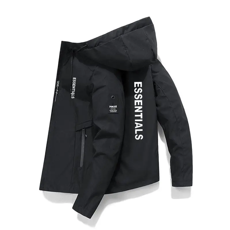 2023 New ESSENTIALS brand print Spring and Autumn Korean edition casual Dalian Hat jacket men's fashion jacket