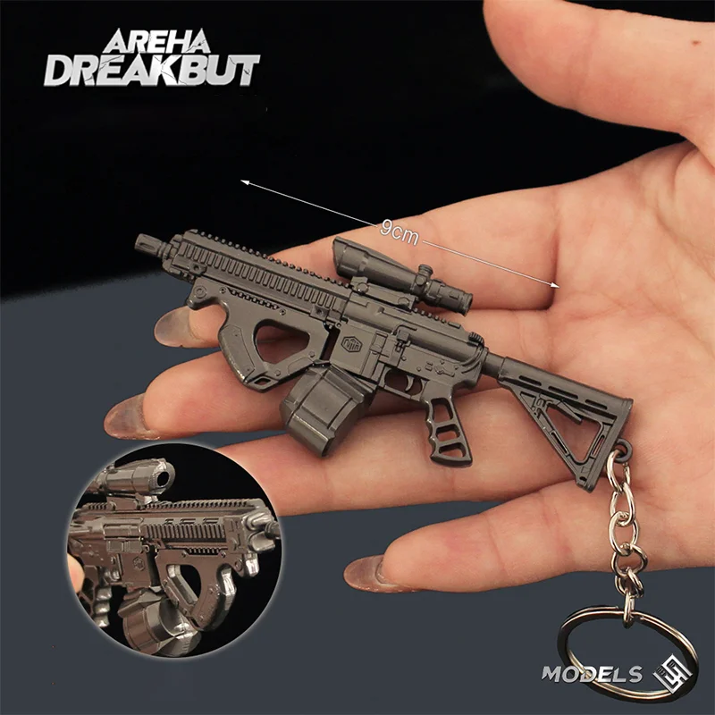 9 см Arena Breakout Gun брелки мини FH416 штурмовой маленький пистолет модель брелок из