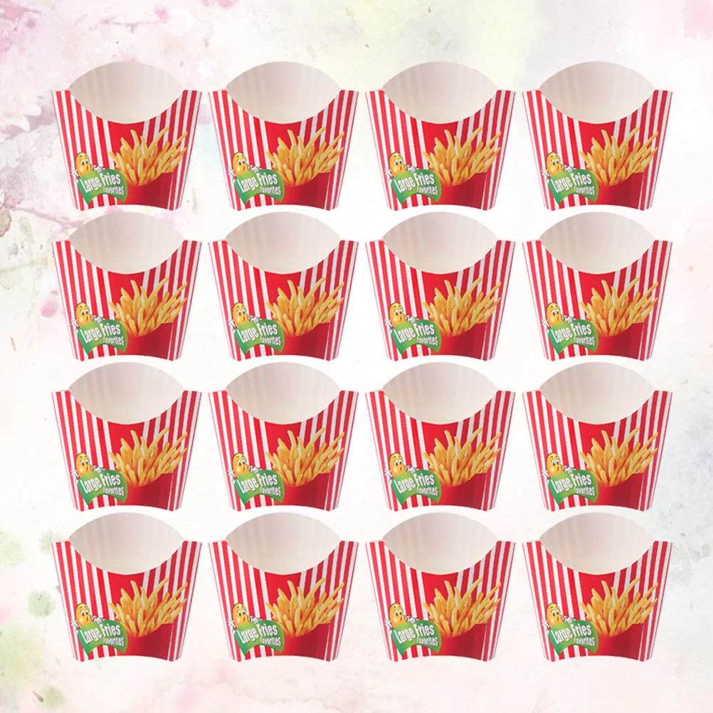 

100 Mini Treat Boxes French Fries Cup Charcuterie Cups Snack Containers Popcorn Boxes Box Holder for Home Kitchen