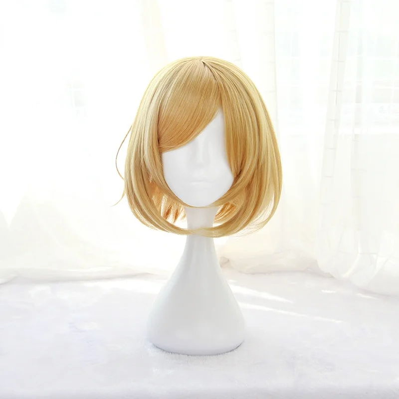 Парик для косплея Rin / Len из коротких светлых термостойких волос аниме аксессуары