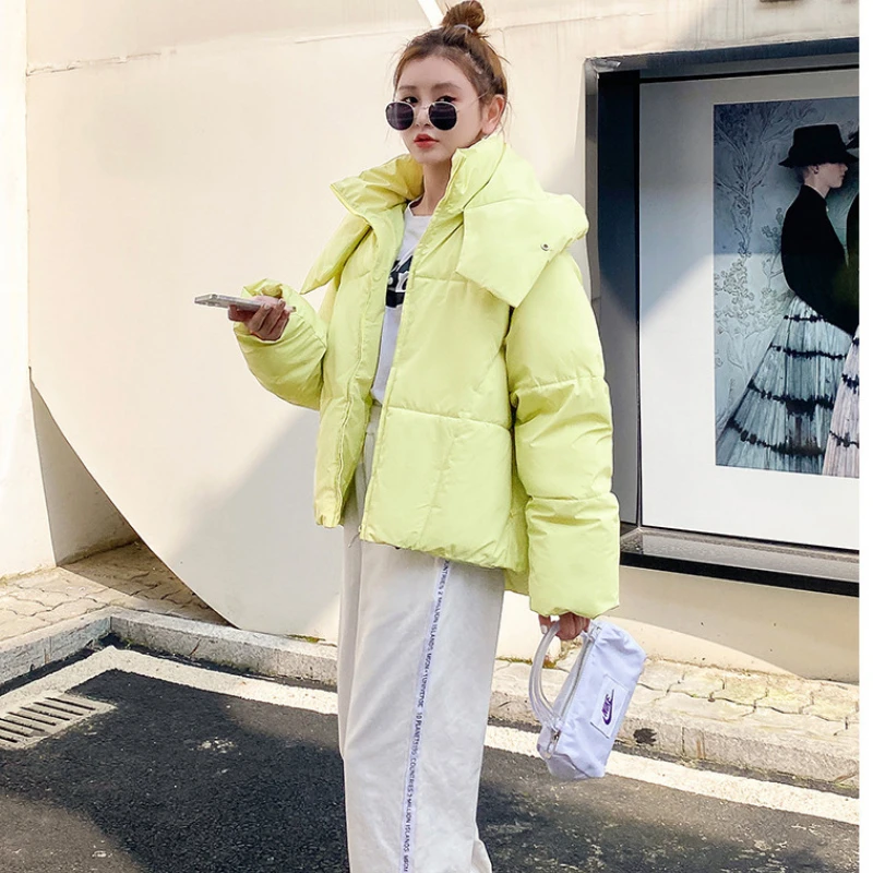 New Winter Women's Cold Coat Parkas Super Hot Coats Cotton Padded Jacket Jackets Korean Fashion Puffy Clothing Hooded