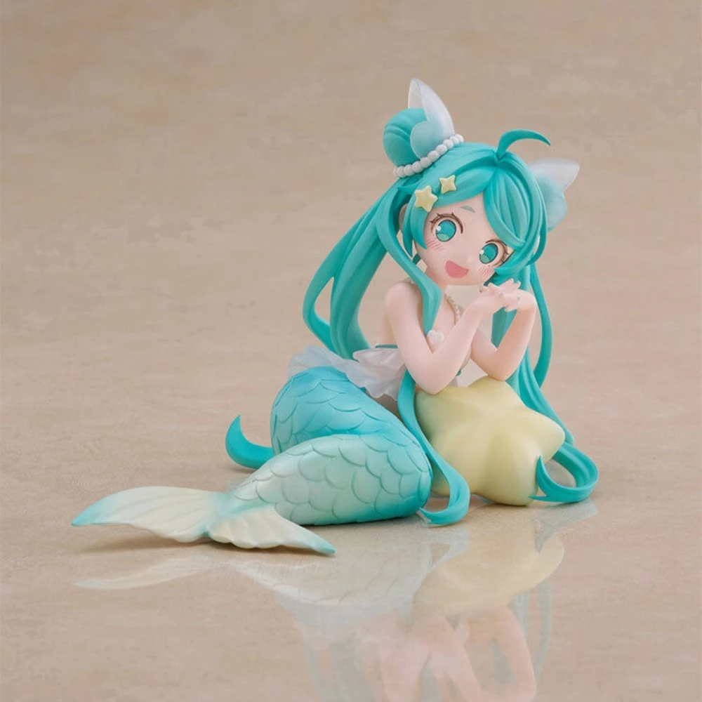 Фото В наличии: Оригинальная фигурка FuRyu Piapro Characters Hatsune Miku Desktop Fairy The Little Mermaid Ver 8.5см, аниме-модель, игрушка №4