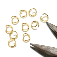 mibrow 100pcslot rose gold color 4mm 5mm stainless steel jump rings split rings for diy jewelry making accessories