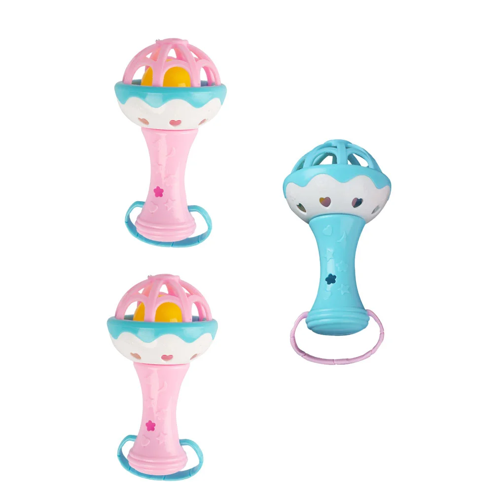 

3pcs Cartoon Baby Handbells Baby Early Educational Toys Baby Shaker Toys
