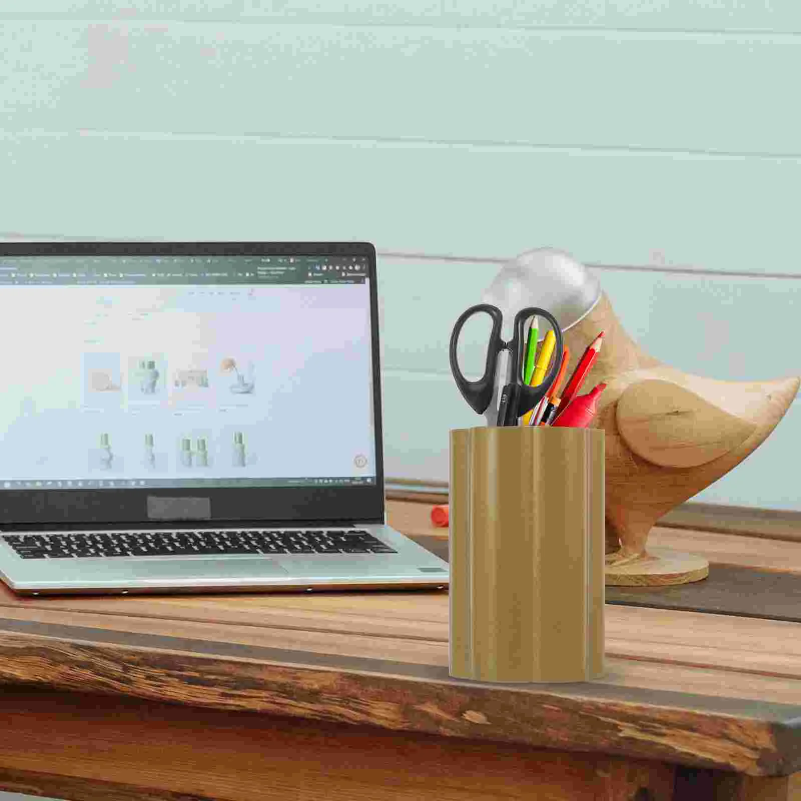 

Stainless Steel Pen Holder Holder Desk Pen Cup Makeup Brush Holder Office Pen Cup