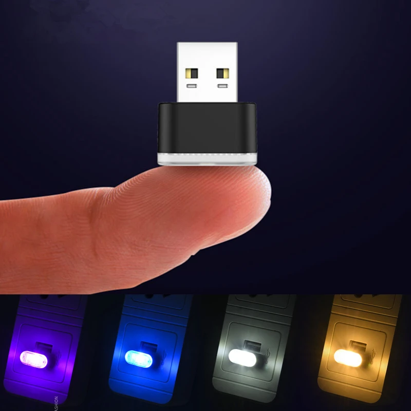 

3/5/10pcs Mini Portable USB Nightlight LED USB Night Light Modeling Car Ambient Light Neon Interior Light Car Atmosphere Lamp