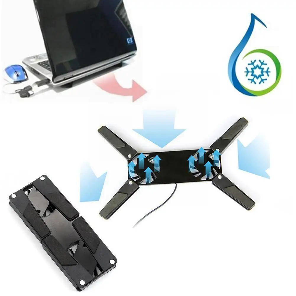 

The Laptop Radiator Is Suitable For 10-17 Inch Laptop With Foldable Cooling Pad And Rotating Usb Fan Compatible With Any La I2e8