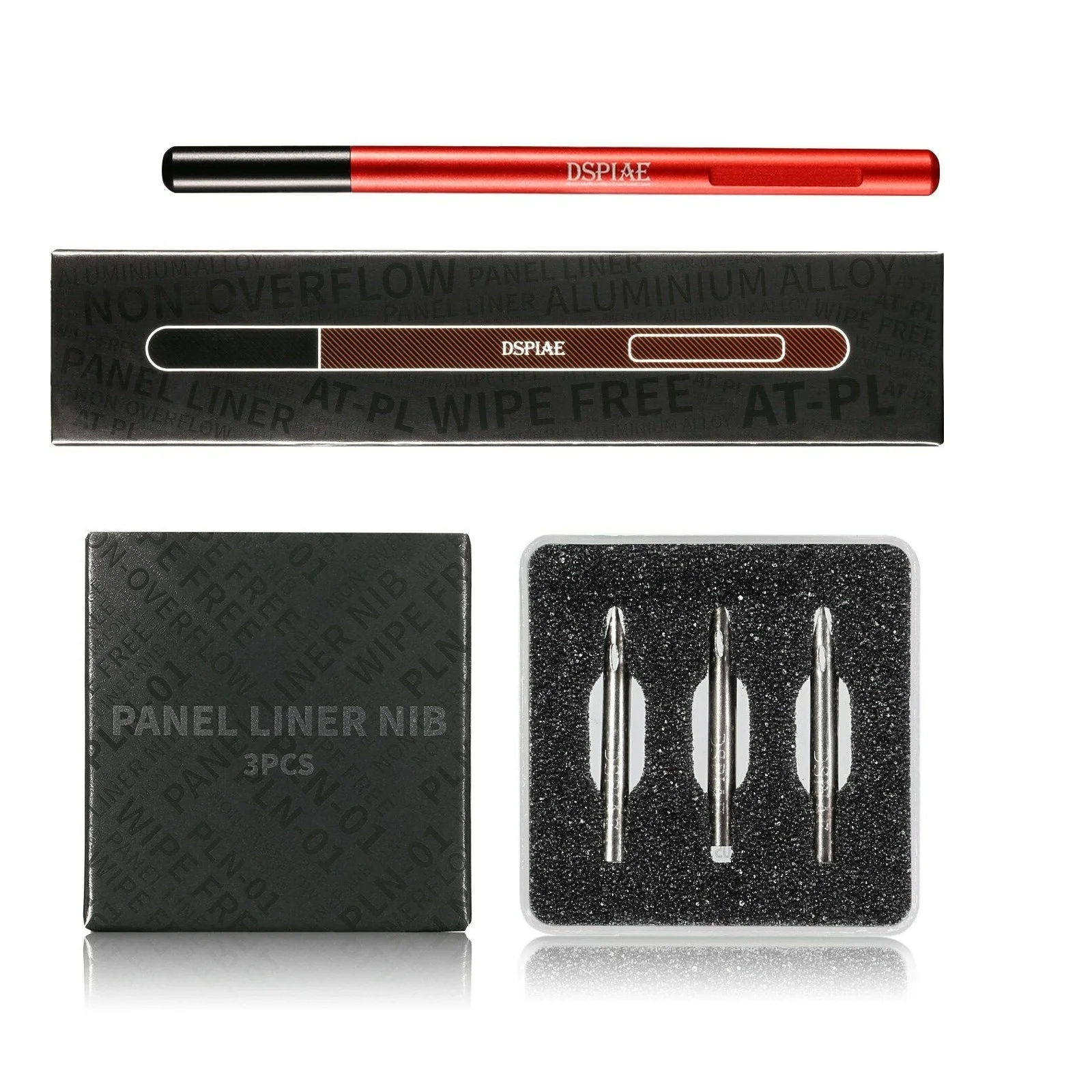 

Aluminum Alloy Panel Line Accent Pen+ Extra Stainless Steel Nib Model Tool Set For DSPIAE & Gundam Building