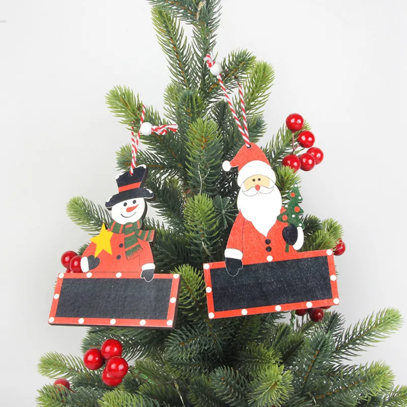 

Wooden Christmas Pendant Ornaments Color Printing DIY Craft For Home Xmas Tree Ornament Party Decorations Kids Gift