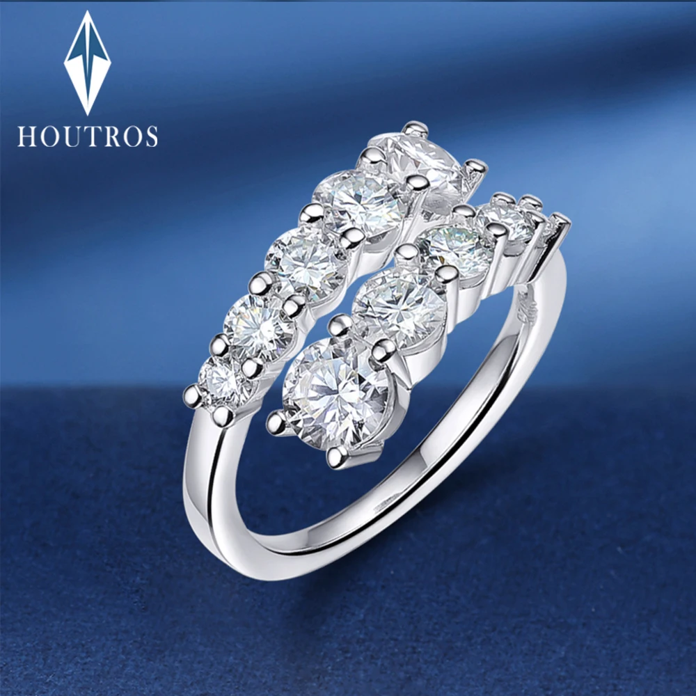 Женские кольца с муассанитом цвета D 3 26 карата обручальные со сверкающими