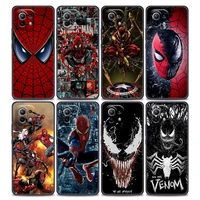 venom spiderman marvel phone case for xiaomi mi 12 12x 11i 11 11x 11t pro poco x3 nfc m3 pro f3 gt m4 soft silicone