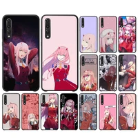 fhnblj zero two darling in the franxx anime phone case for huawei y6 2018 y7prime2019 funda case for y8p y9 2019 capa