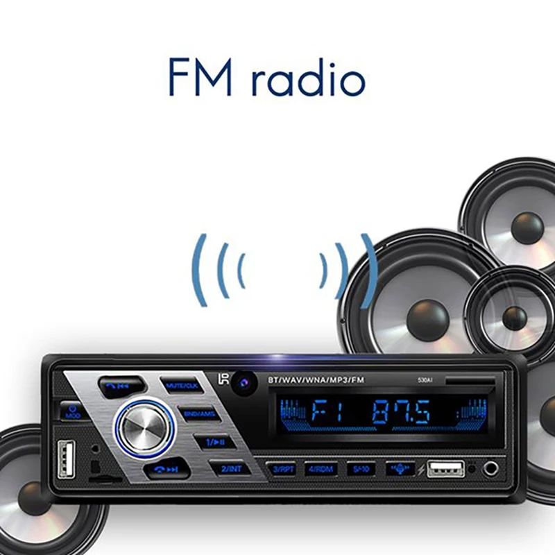 

1 DIN MP3 мультимедийный плеер Bluetooth Радио автомобильный стерео радио приемник аудио Автомобильная электроника 12 В 530AI