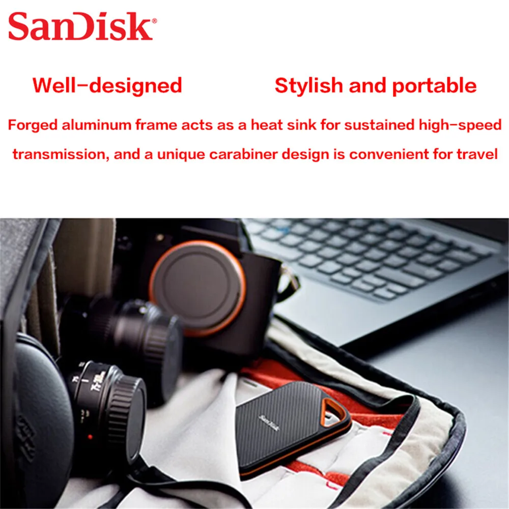 Портативный внешний твердотельный накопитель SanDisk Extreme PRO E81 4 ТБ USB 2000 Type-A C SSD NVMe