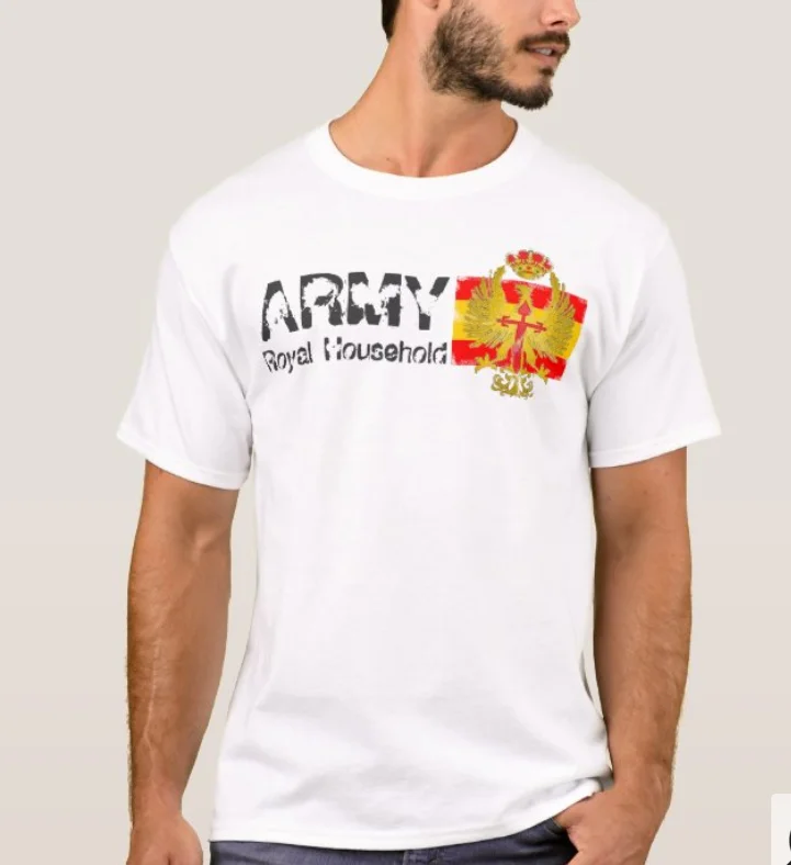 

Spanish Royal Household Troops King´s Own Immemorial 1st Infantry Regiment T-Shirt. Cotton Short Sleeve O-Neck Mens T Shirt New