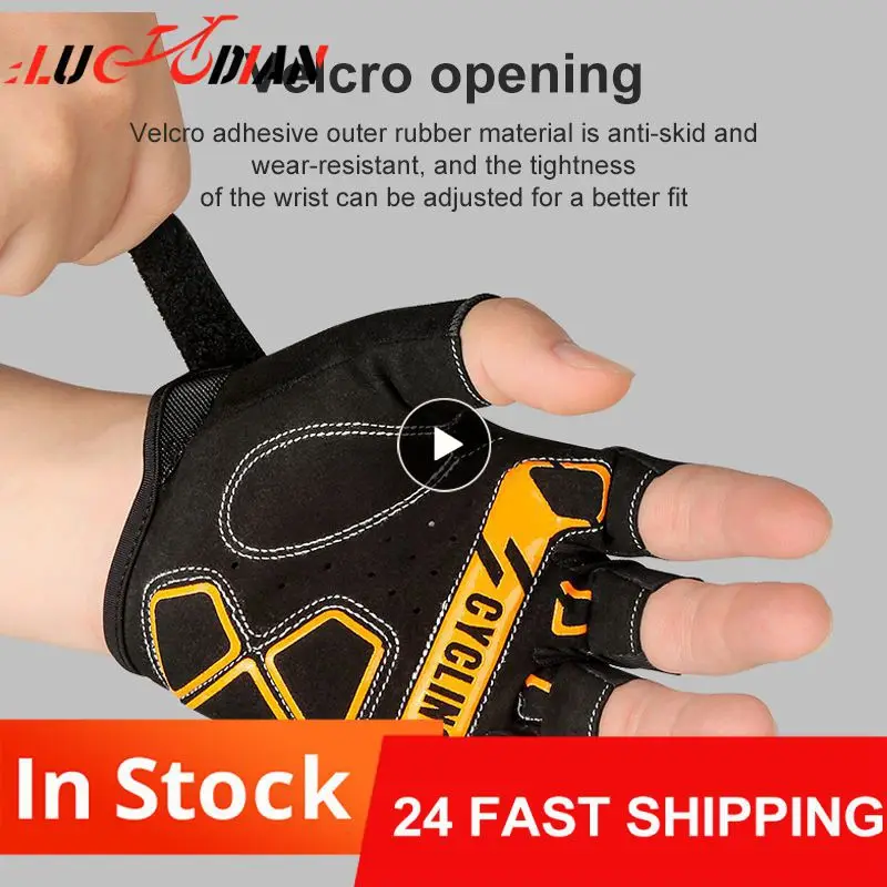 

Summer Cycling Bike Half Short Finger Gloves Shockproof Breathable MTB Road Bicycle Gloves Men Women Sports Cycling Equipment