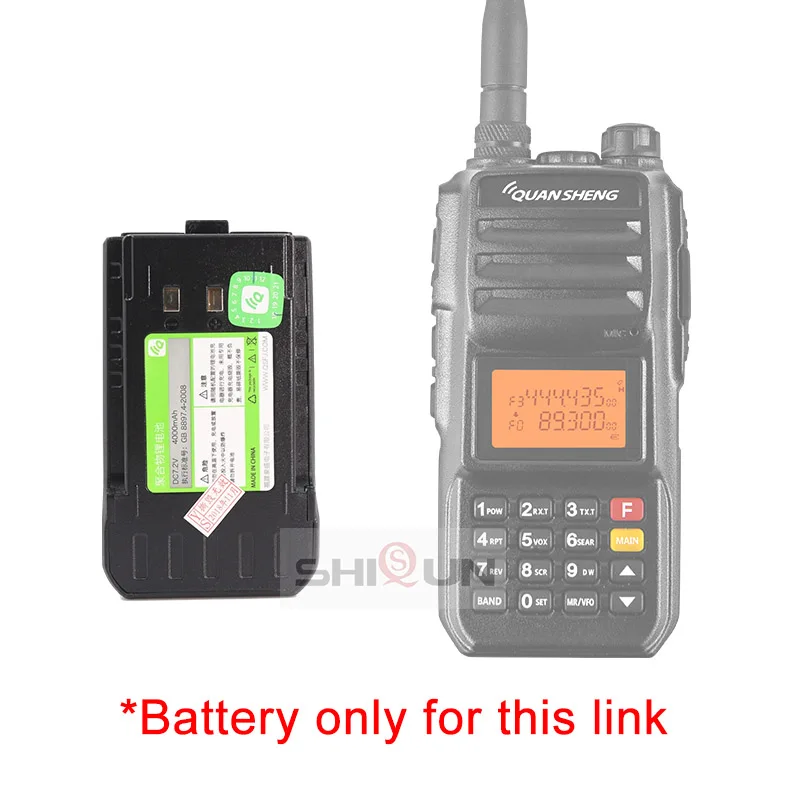 4000mAh Cb Dmr Ham Radio Li-ion Battery QuanSheng NEW TG-UV2 PLUS 10W Walkie Talkie 10 KM Quansheng TG UV2 PLUS BATTERY DC 7.2V