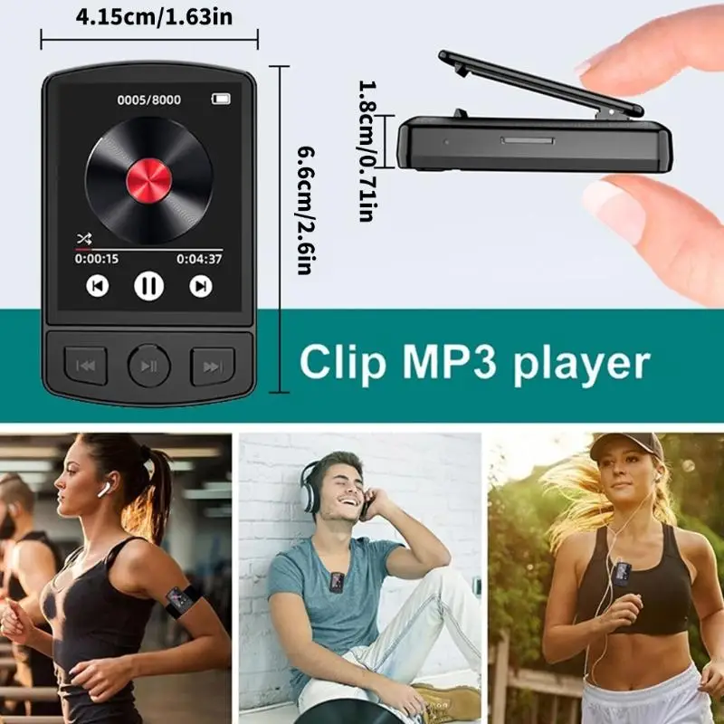 MP3-плеер с Bluetooth-совместимым 5 0 и 1 8 дюйма без потерь на экран FM Radio Electric Book Reader