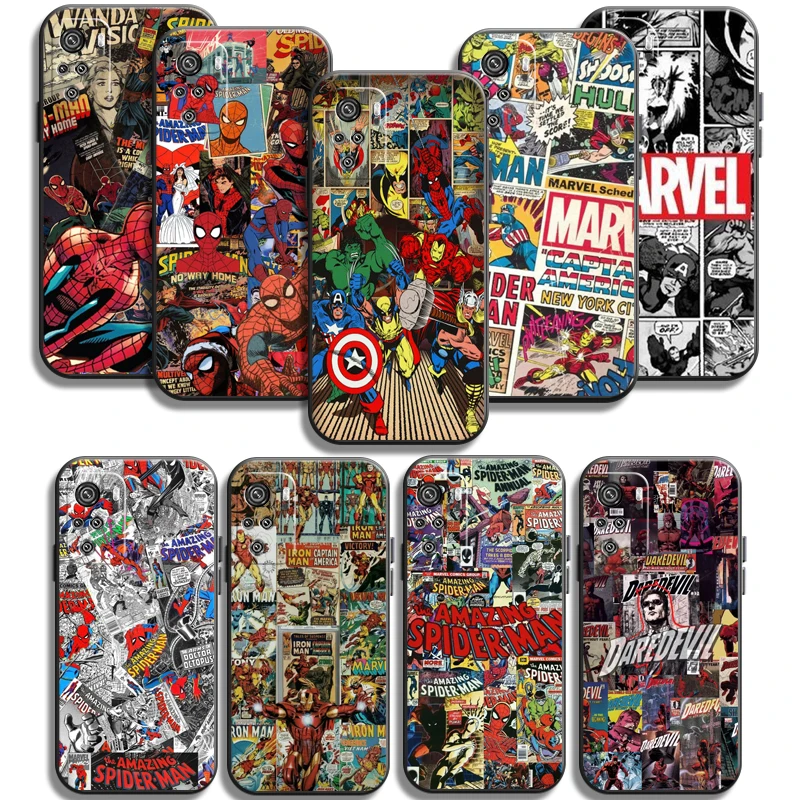 

Marvel Comics Phone Cases For Xiaomi Redmi Note 10 10 Pro 10S 10 5G Carcasa Soft TPU Funda