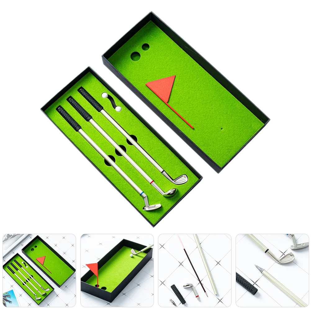

The Gift Ballpoint Pens Fun Desktop Game Golfs Decorative Interesting Metal Accessories Men Clubs Golfing Kit