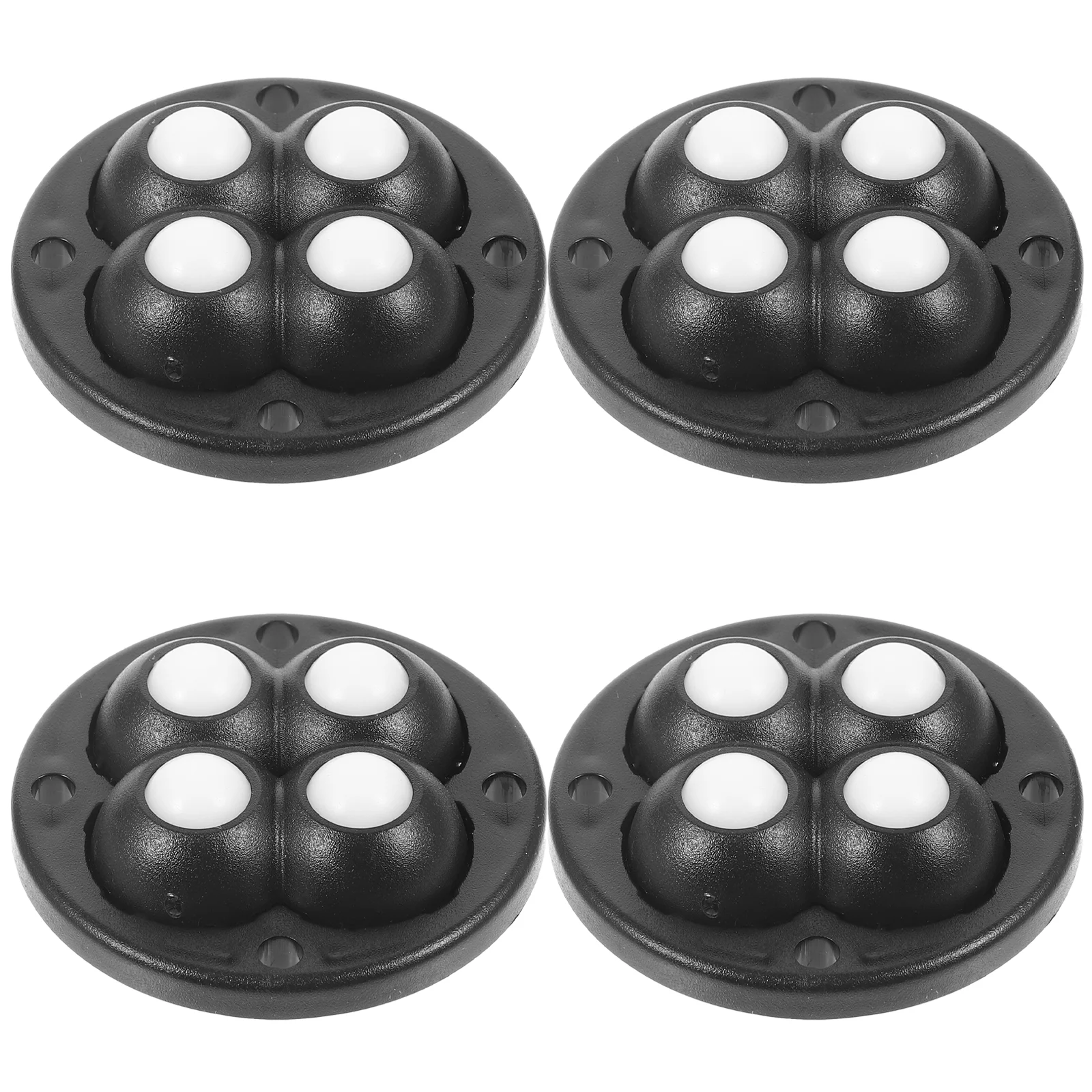 

4 Pcs Pulley Self Adhesive Casters Trash Can Plastic Steel Mini Wheels Appliances