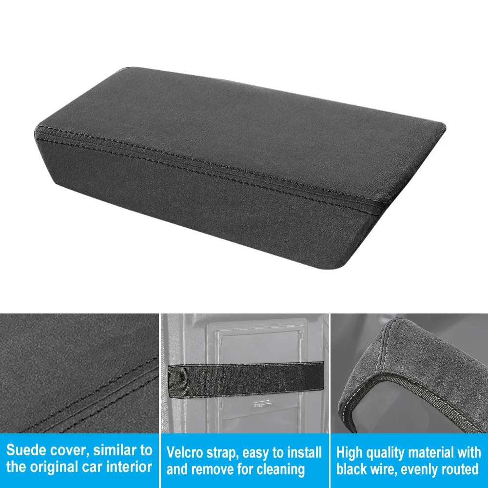 

Car Central Armrest Box Cover Suede Console Arm Rest Protection Cushion For Tesla Model 3 Y Auto Armrests Storage Box Cover Pad