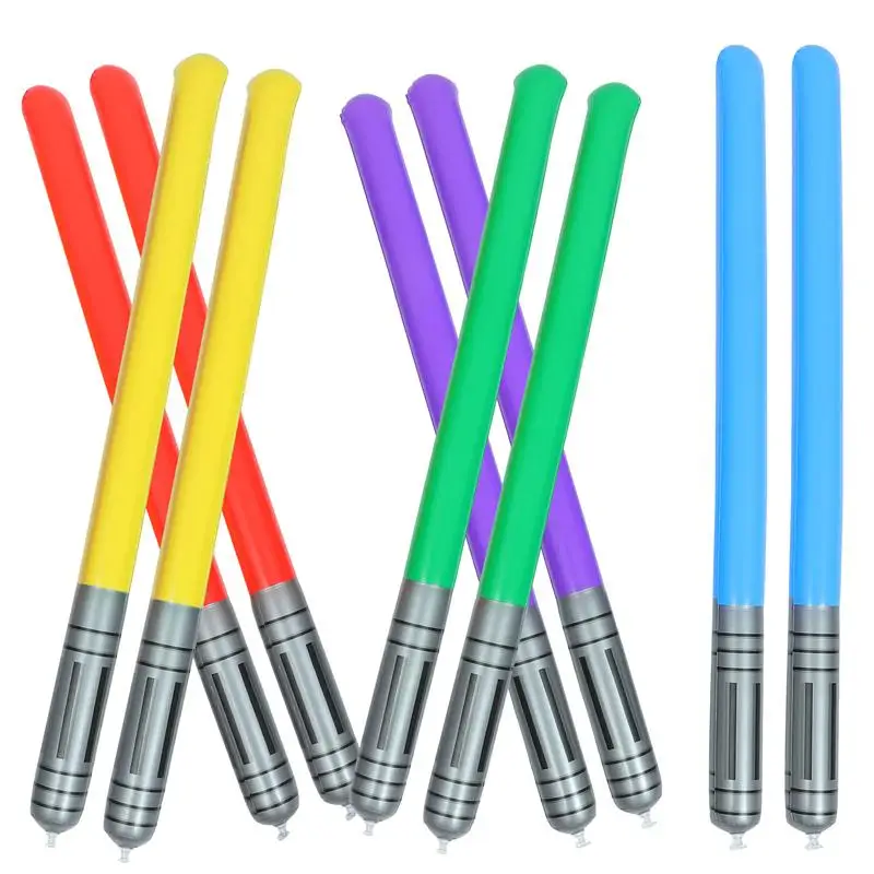 

10pcs Inflatable Cosplay Light saber Inflatable Sword Toys boys for Star Fans Children War Game Birthdays Party Gifts