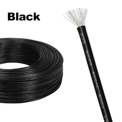 

1 м ~ 15 м красный черный UL3135 мягкие силиконовые провода 30/28/26/24/22/20/18/16/14/12/10 AWG высокотемпературный кабель автомобильный аккумулятор автомобильный